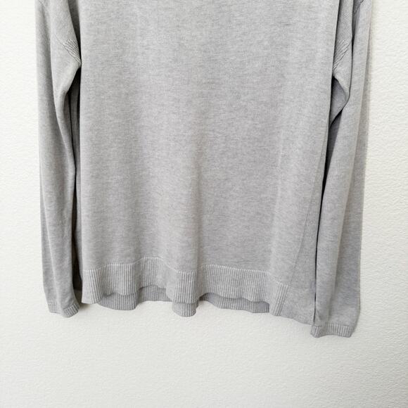 [Lululemon] Heathered Vapor Gray Well Being Sweater Cashmere Blend Sz Small S 4 - Picture 9 of 12